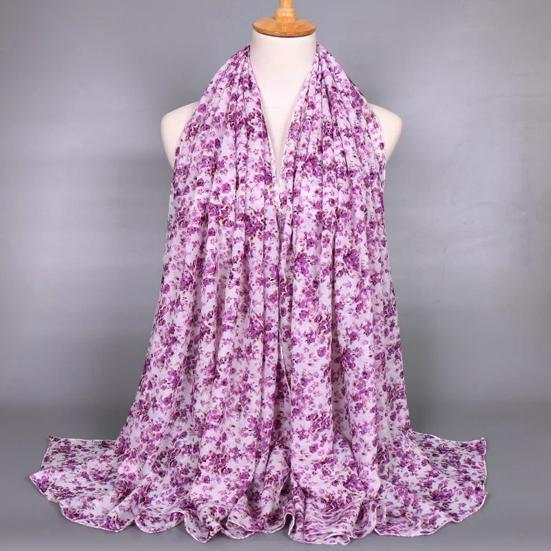 

20pcs/lot women's printe high quality viscose floral dobby scarf fashion muslim popular designer hijab 4 color scarf shawls