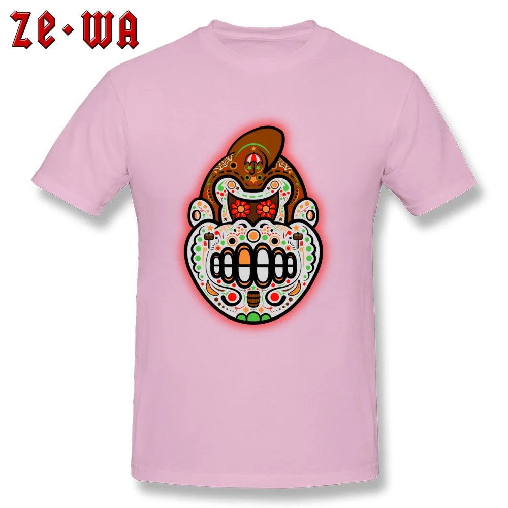 Dia De Los Kongs T-shirts for Men Casual Summer/Autumn Tops & Tees Short Sleeve On Sale Tee Shirts Crew Neck Cotton Fabric Dia De Los Kongs pink