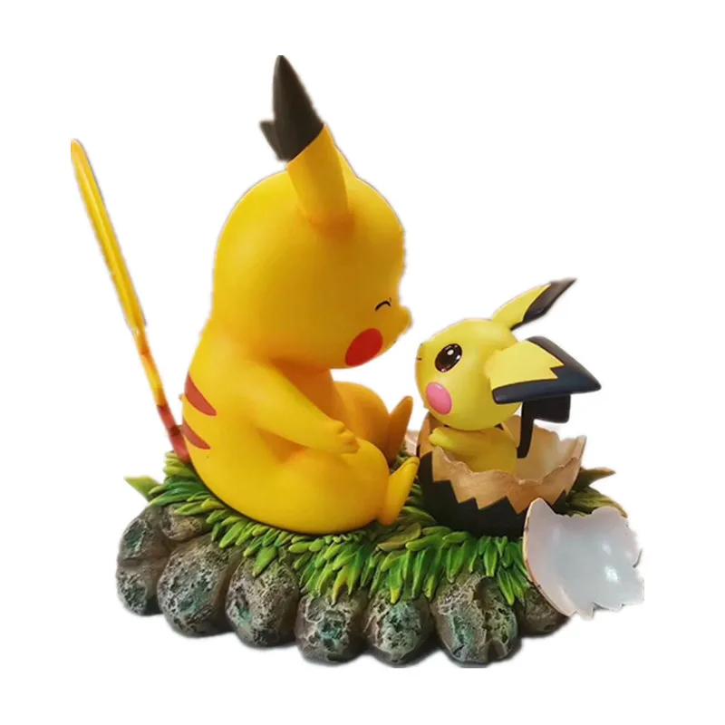 

Anime Hatching Eggs Pikachu Pichu Resin Scenes Statue Cartoon Decoration Action Figure Collection Model Toy X1506