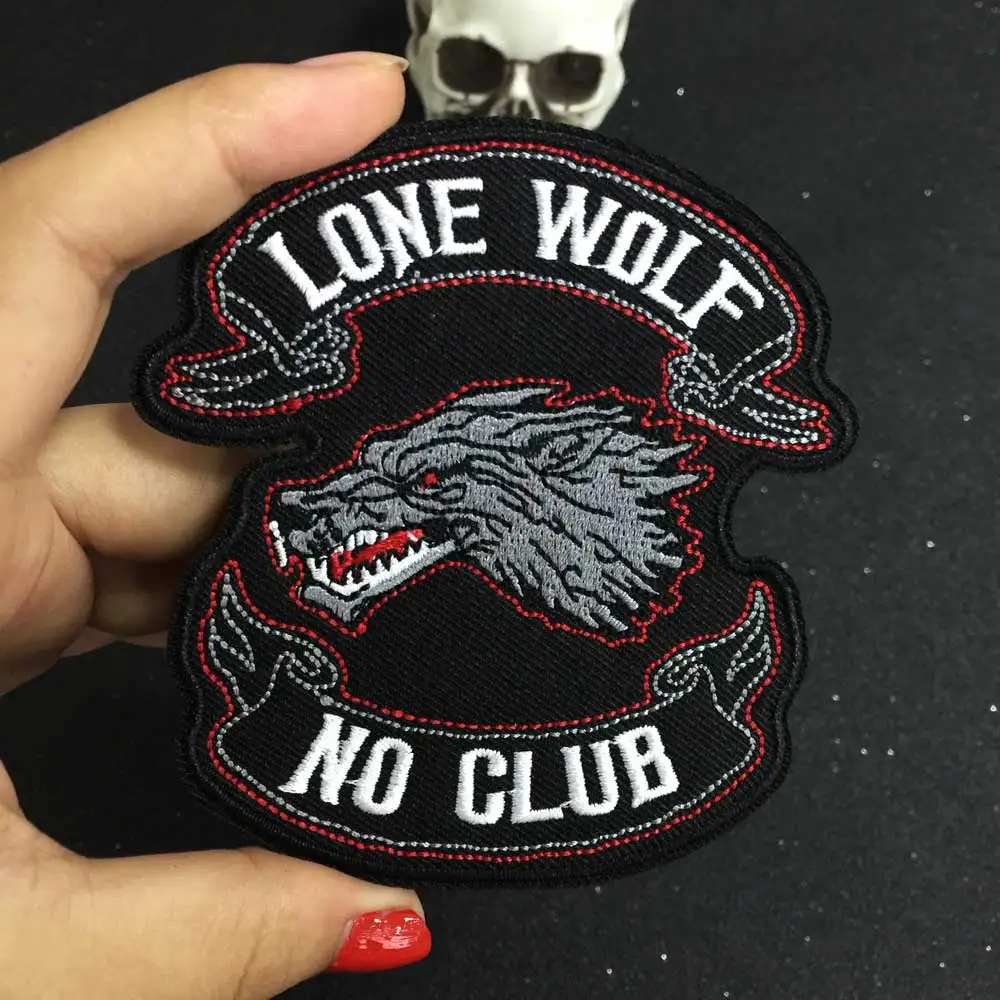 Patch Patch Aufbügler Morale Printed Motorcycle No Club Wolf Biker r10 