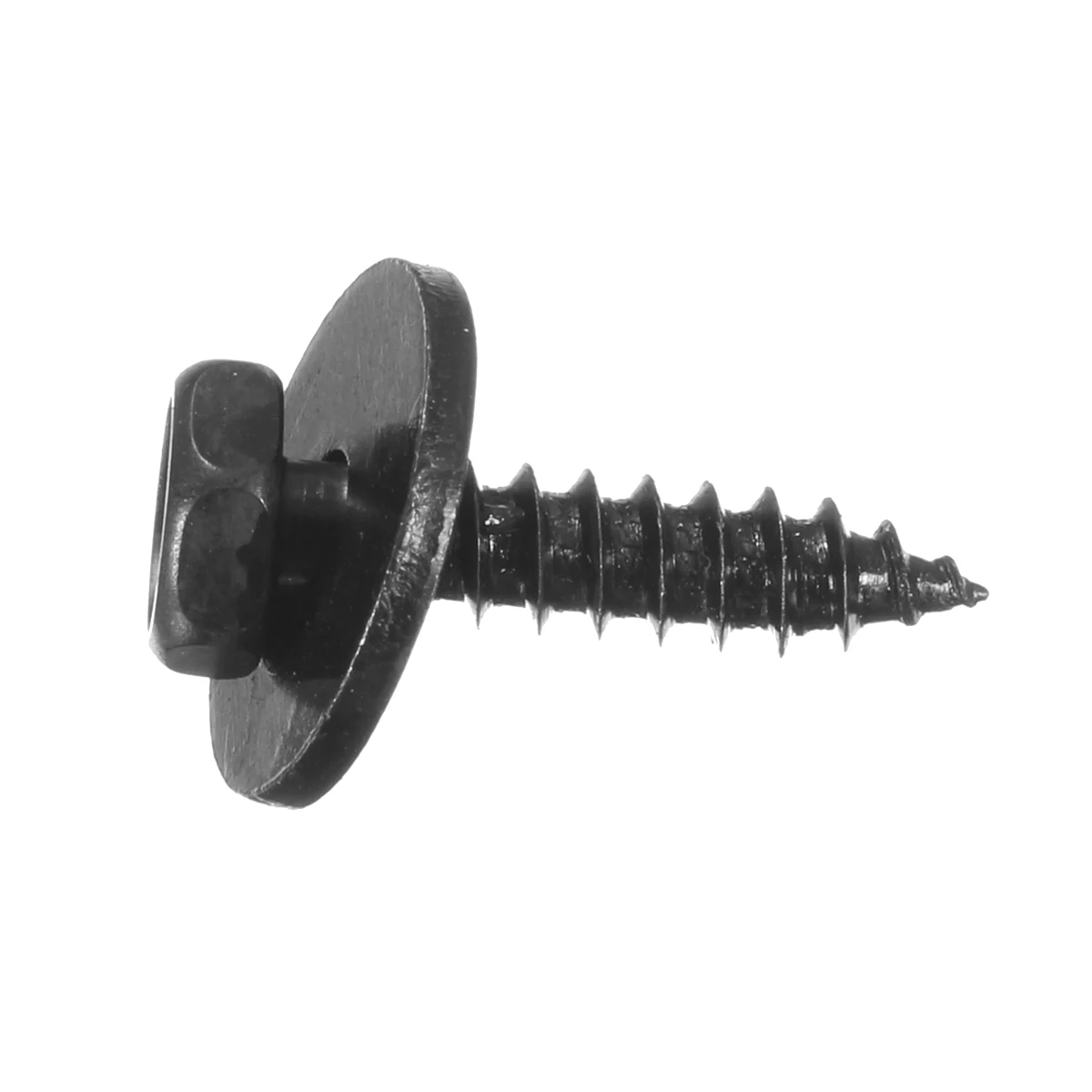 10PCs Universal Self Tapping Screw & Washers 4.8 x 19 mm Black 8mm Hex