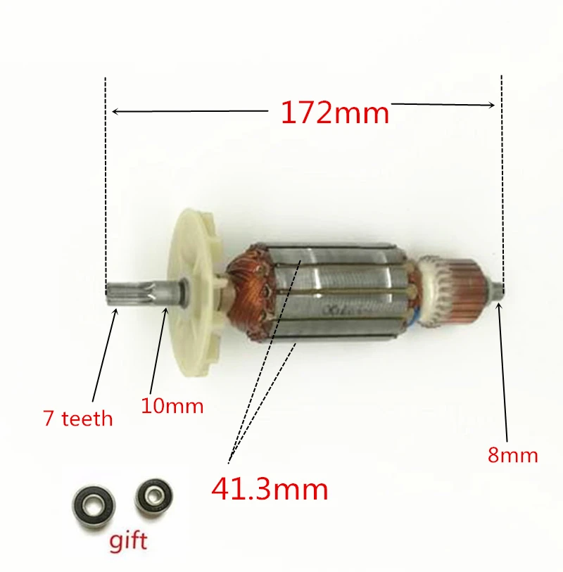 AC220-240V Rotor Anchor Armature for HITACHI 360-700E 360700E WR22SA 3/4 AC220-240V Rotor Anchor Armature for HITACHI 360-700E 360700E WR22SA 3/4