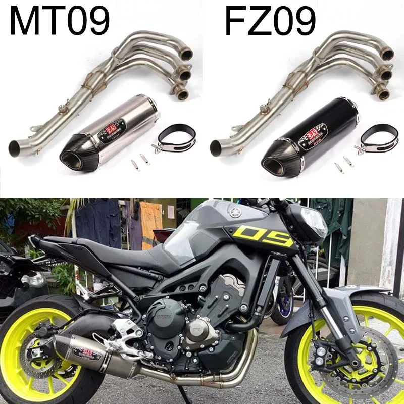 Для YAMAHA MT09 MT-09 FZ-09 не tracer- moto rcycle полный выхлопной системы без шнуровки Yoshimura выхлопной глушитель moto