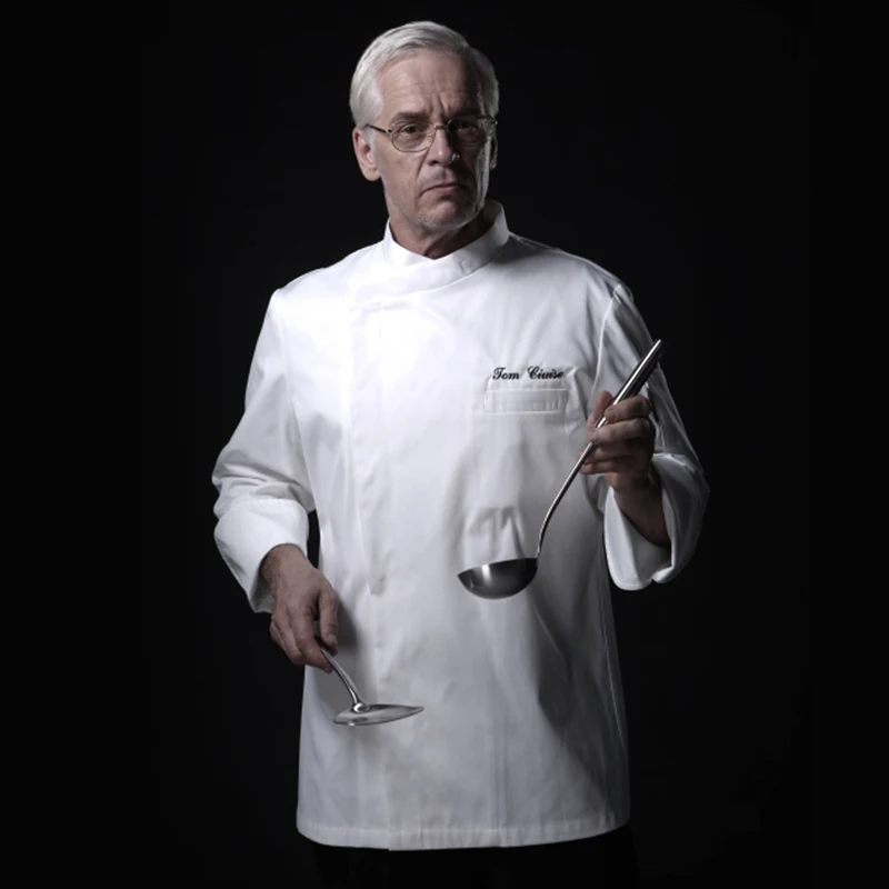 

2019 Spring Food Service Long Sleeve Chef Jacket Fashion Restaurant Chef Apparel For Man with breathable net at the back