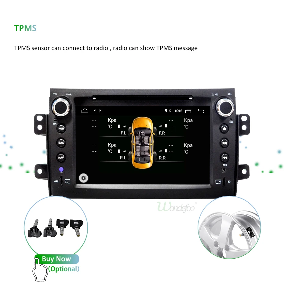 Discount 8" DSP Android 9.0 4G 64G AV Output CAR GPS Radio For Suzuki SX4 2007-2013 DVD PLAYER Navigation Stereos Multimedia IPS screen 24