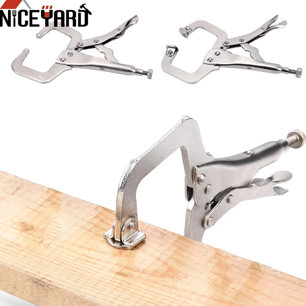 

NICEYARD C Clamp Weld Clip Woodwork Fix Plier Pincer Tong Tenon Locator Pad Wood Work Alloy Steel Hand Tool