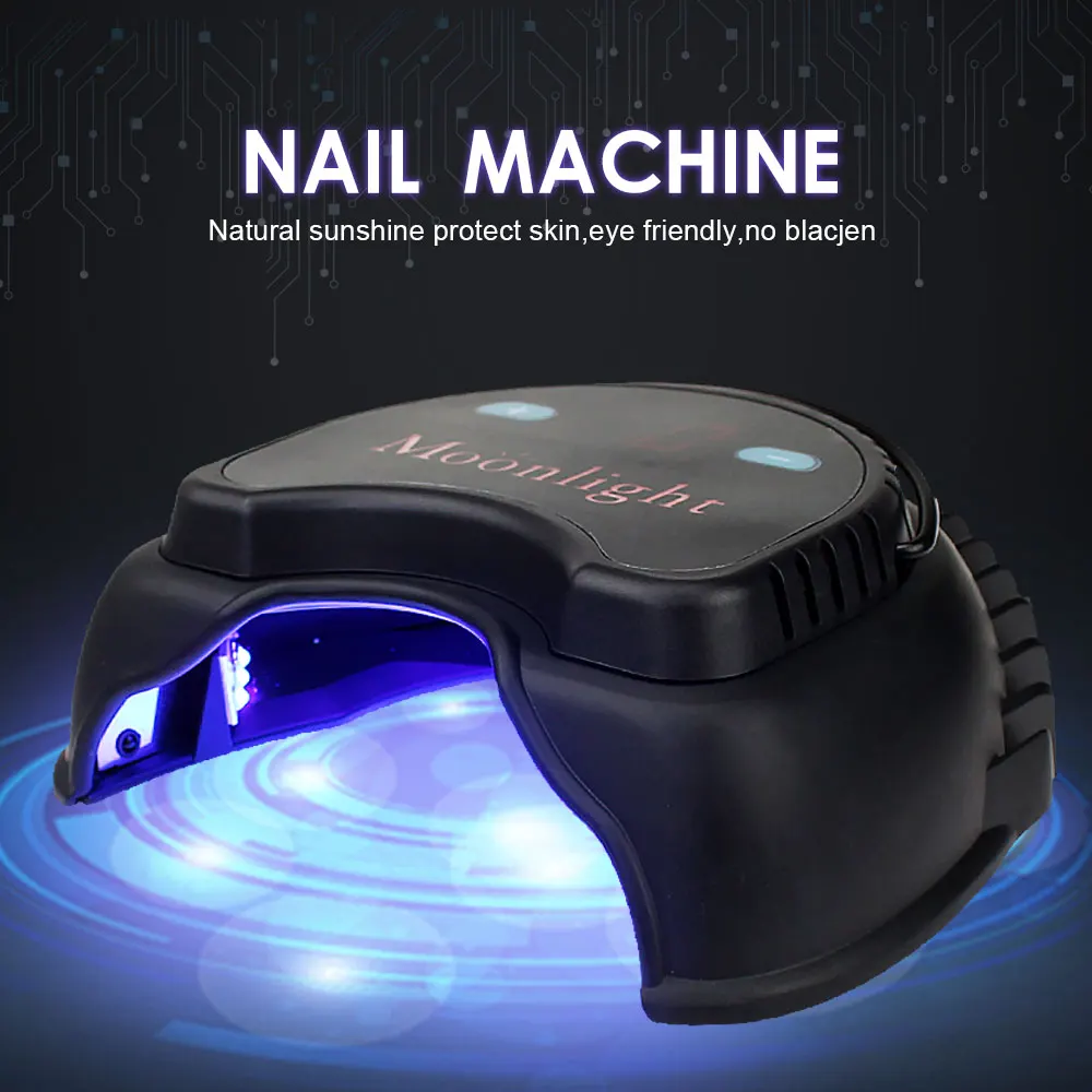 

Moonlight Apparatus For Manicure 72W UV Led Nail Light Dryer For Gel Polish Curing Therapy Ultraviolet Lamp With Timer Button