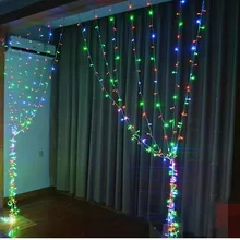 3 м x 3 м 300 светодиодный открытый вечерние рождественские гирлянды сказочные свадебные занавески освещение 220~ 240 В или 110 В RGB цвет