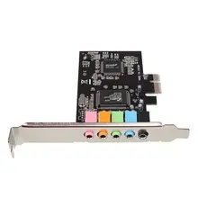 PCI Express x1 PCI-E 5.1ch CMI8738 Чипсет аудио цифровой звуковой карты твердотельные конденсаторы звуковая карта pcie 5,1