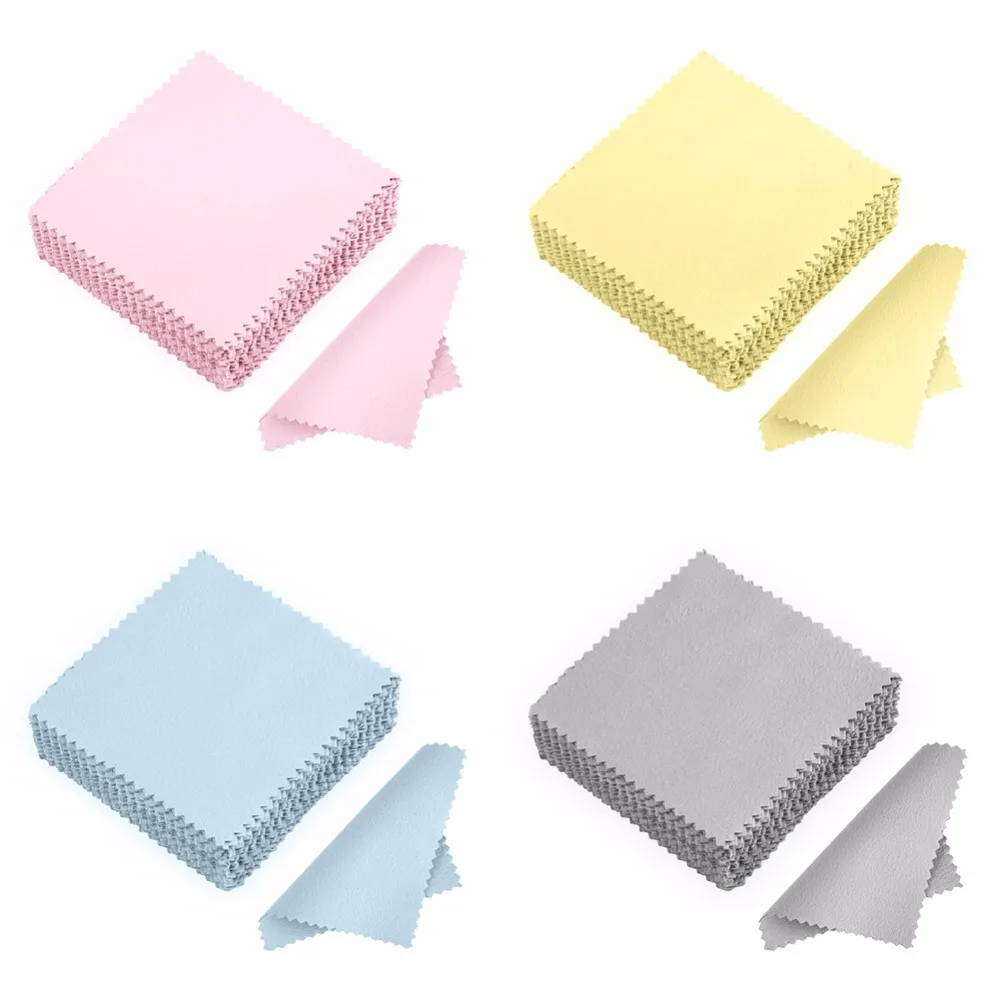 50Pack Silver Polish Cleaning Polishing Cloth With Package