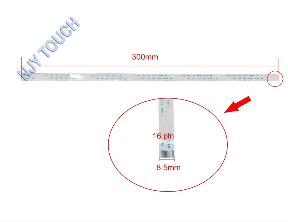 

1 pcs Power Ribbon Flexible Flat Cable 16PIN 0.5mm Pitch 300mm FFC AWM 20624 80C 60V VW-1 same side FFC Cable