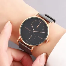 Модные мужские и женские часы из нержавеющей стали аналоговые часы браслет новое платье erkek kol saati роскошные женские розовое золото