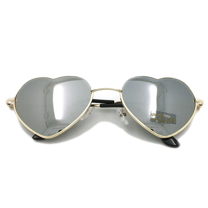 FOENIXSONG, модные солнцезащитные очки с сердечками, оправа, тени для женщин, бренд UV400, солнцезащитные очки, зеркальные, солнцезащитные очки, Oculos, винтажные очки - Цвет линз: Sunglasses No 07