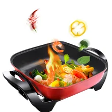 Электрическая кастрюля вок электрический чайник для дома многофункциональная электрическая сковорода для студенческого приготовления барбекю один горшок