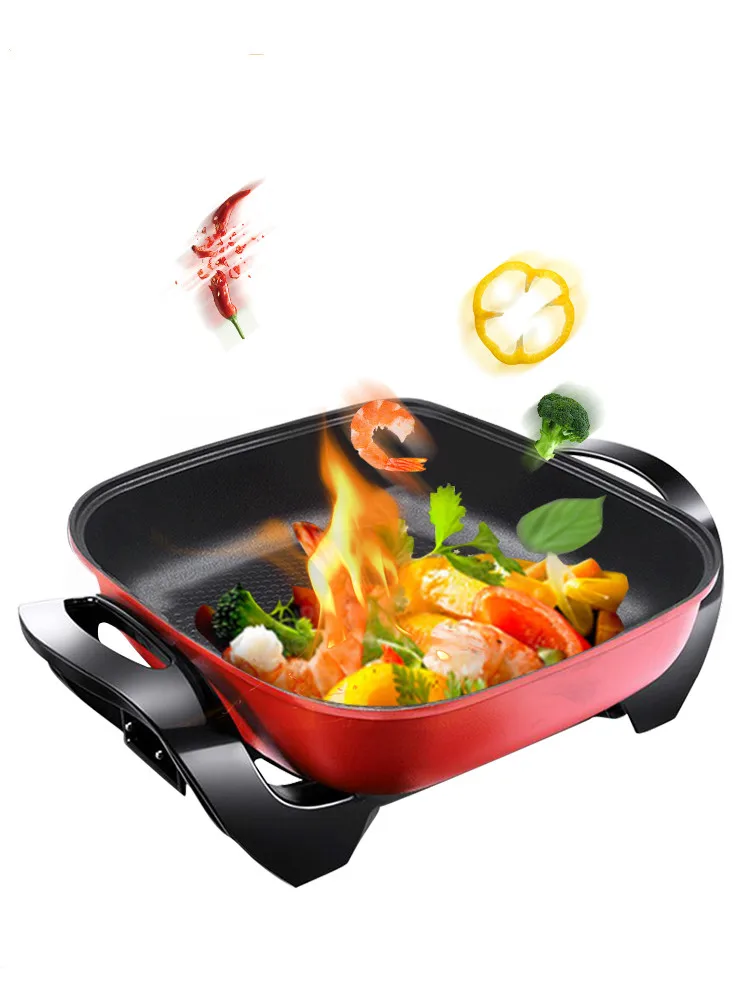 Electric wok electric hot pot home multi-function skillet dormitory student cooking barbecue one | Дом и сад