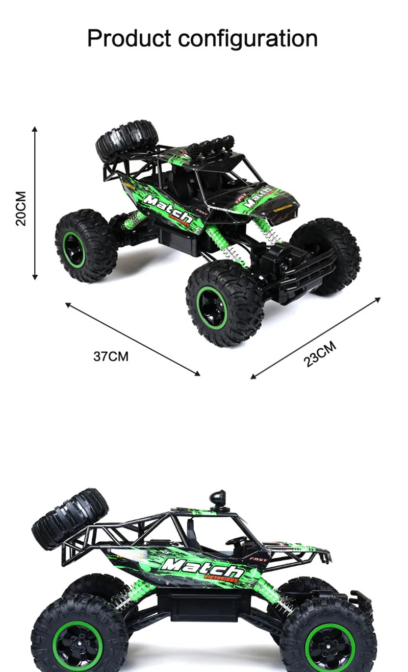 Скалолазание Rc автомобиль 4WD 2,4 GHz рок ралли 4x4 двойные двигатели Bigfoot автомобиль пульт дистанционного управления модель внедорожник