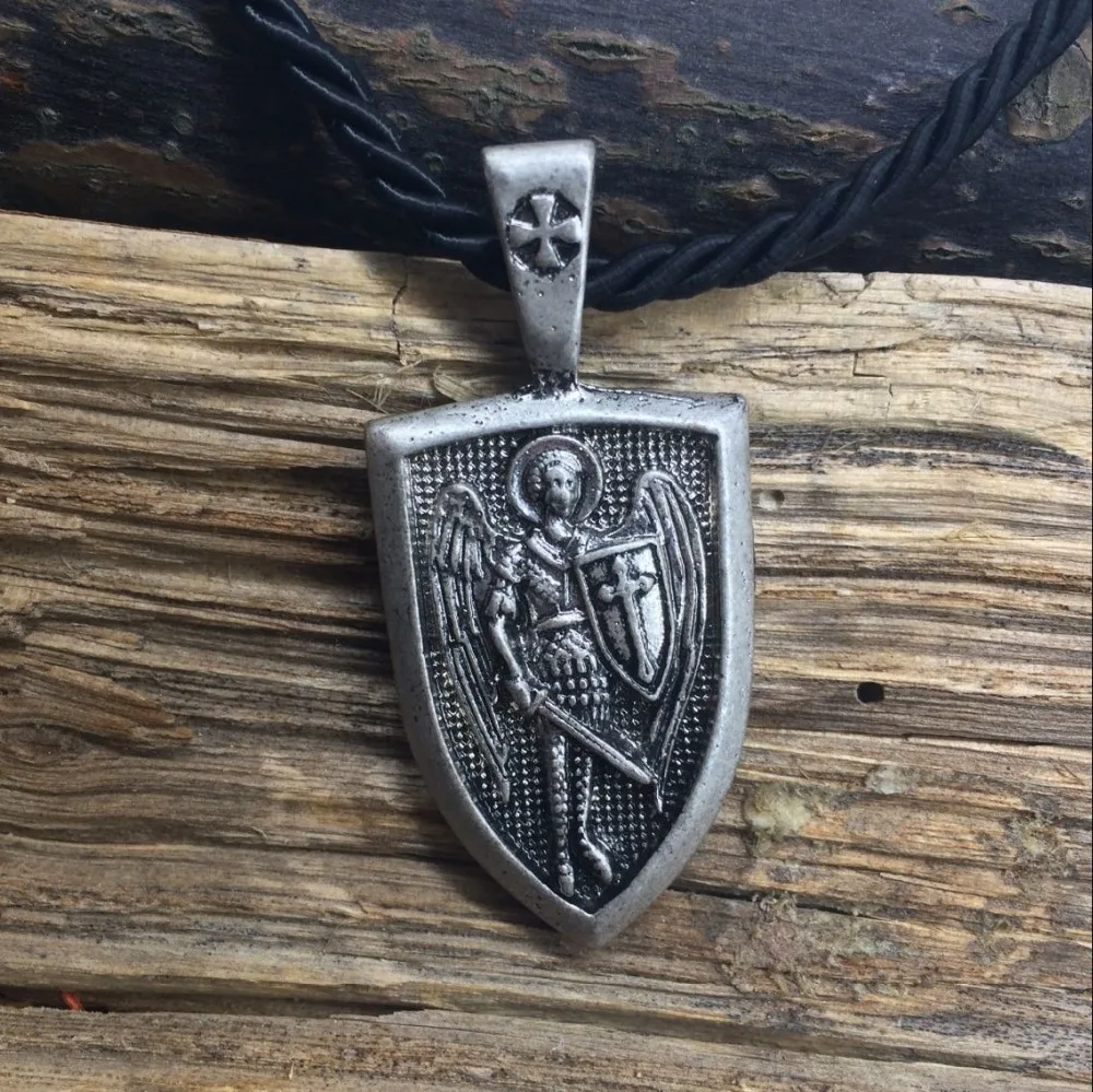 Мужское ожерелье Archangel St Michael Protect Me Saint Shield защитный кулон Talisman ожерелье|talisman