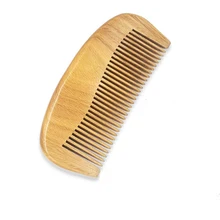 Выгравирован логотип Тонкие зубы Природный персик деревянный гребень прямо карман деревянный борода Расчёски и гребни для волос custom. FH-10500
