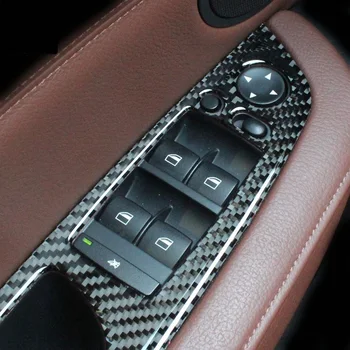 

For bmw x5 e70 x6 e71 Carbon Fiber Window Lifter Control Frame Window Switch Decor Armrest Panel Trim car Interior accessories