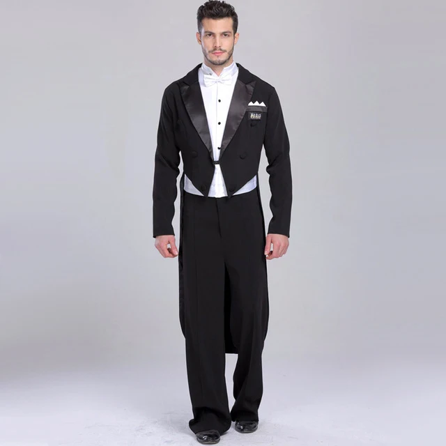 2018 Men Standard Ballroom Dance Dress Coat&Shirt&Pants&Waist Belt