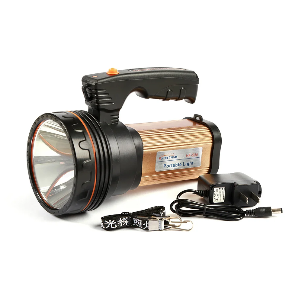 Hunting Friends Super Bright Handheld Portable Spotlight USB Rechargeable Flashlight 2 Modes Powerful Seacrchlight for Outdoor