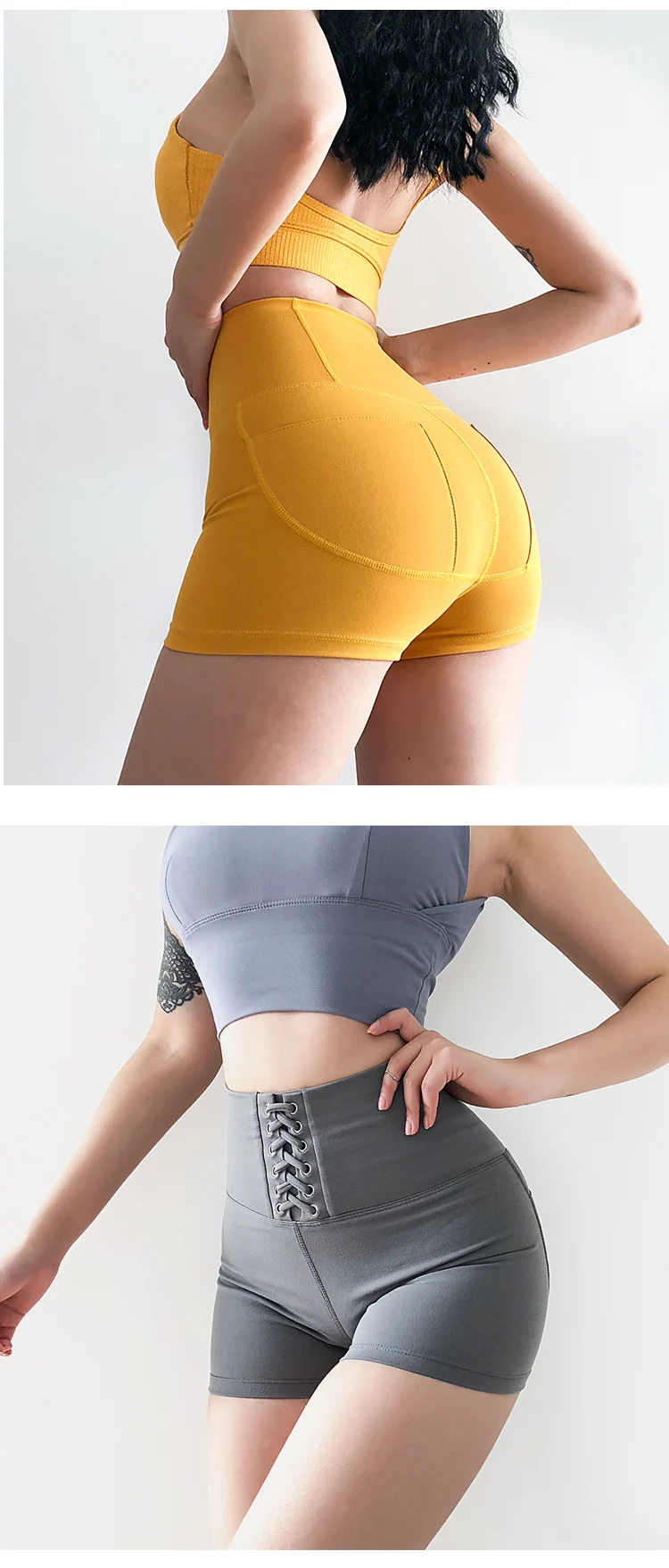 Попытайтесь BN Шорты с высокой талией высокая эластичность Slim Fit быстрое высыхание Для женщин летние шорты дышащие однотонные пикантные Spodenki Damskie