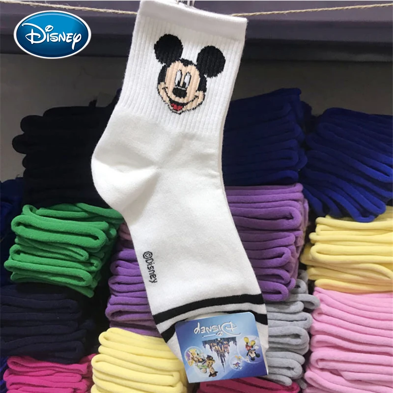 Симпатичные Мультяшные хлопковые носки Disney 2019 новый дизайн повседневные Мягкие
