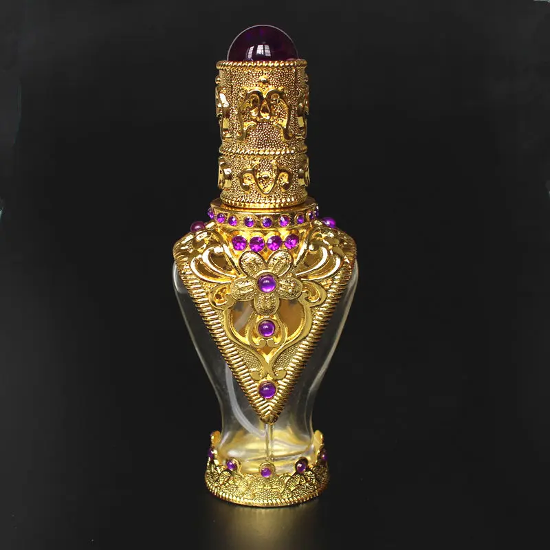 1 шт. 50 мл Большой флакон для духов в арабском стиле стеклянная бутылка-спрей старинная Ретро пустотелая бутылка из сплава с цветами свадебный подарок