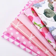 Различные размеры 40x50 см хлопок саржевая ткань ручной работы лоскутный материал ручная швейная ткань розовая серия хлопчатобумажная ткань