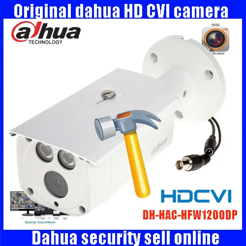 

DAHUA HDCVI 1080P Bullet Camera 1/2.7"2MP waterproof IR 80M IP67 HAC-HFW1200DP security camera DH-HAC-HFW1200DP cvi camera