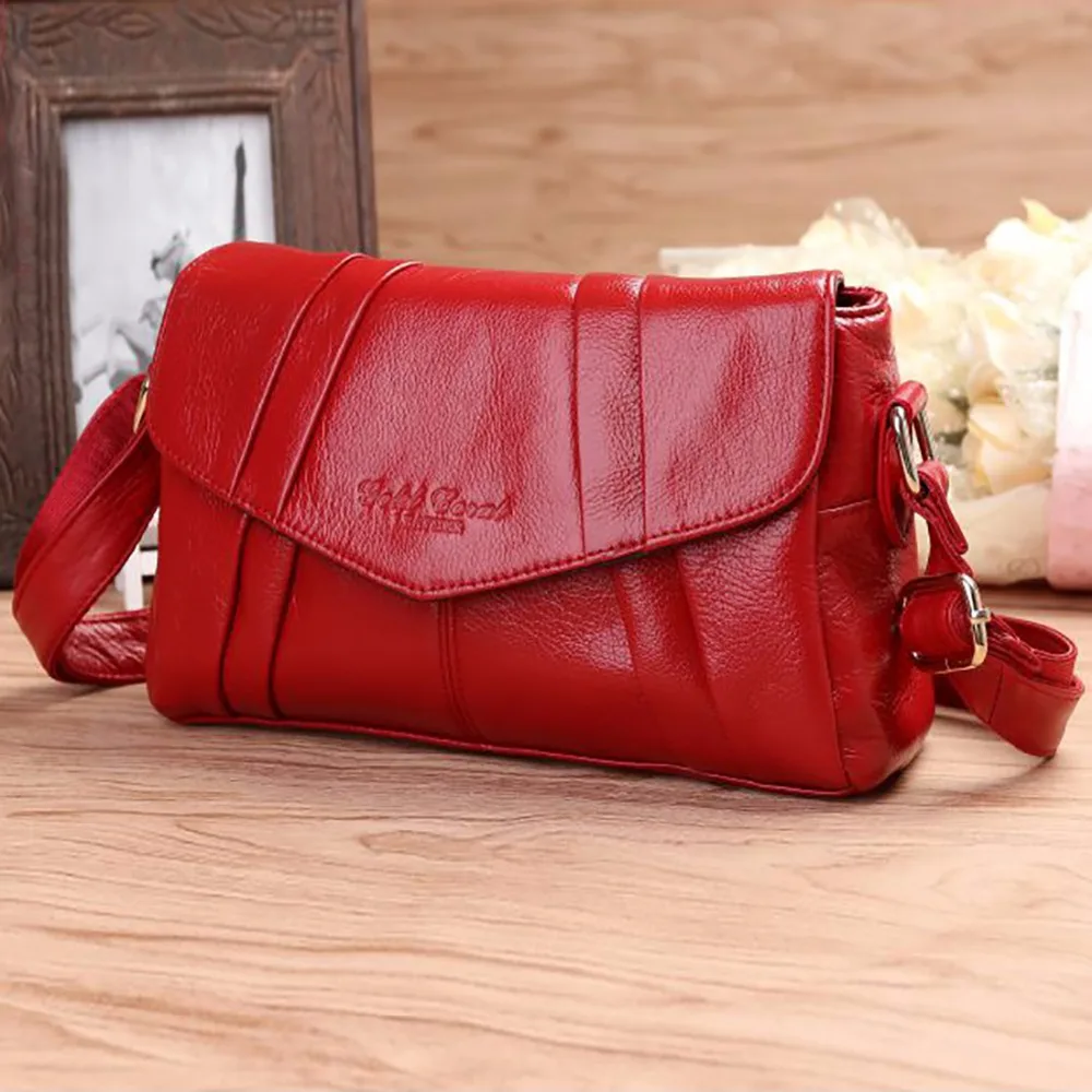 

Women High Quality Natural Skin Messenger Bags Fashion Casual Famous Brand Designer Female Genuine Leather Single Shoulder Bag