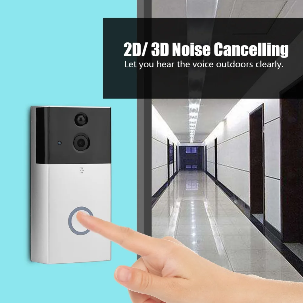 

1 Million Pixels 720P WiFi Smart Video Camera Doorbell Phone Control IR Support Night Vision Smart Wireless Doorbell