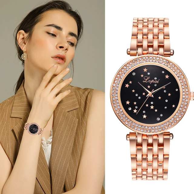Lvpai Women Watches Stainless Steel Luxury Ladies Dress Wristwatch Creative Rhin Lvpai Women Watches Stainless Steel Luxury Ladies Dress Wristwatch Creative Rhin