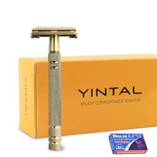 Новая классическая ручная Бритва мужская Бабочка открытая двухсторонняя Безопасная бритва бронзовая винтажная металлическая ручка влажная бритва