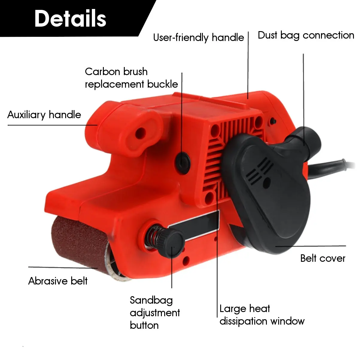 220V 800W3 дюймовый ленточный станок портативный шлифовальный станок деревообрабатывающий станок для наждачной бумаги ремень mach Танк самолет шлифовальная полировальная машина