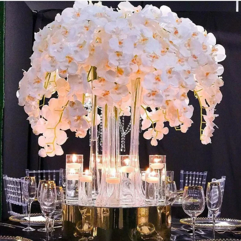 

For Party Silk Orchid Artificial Flower heads ,butterfly orchid Flowers for Wedding Decoration
