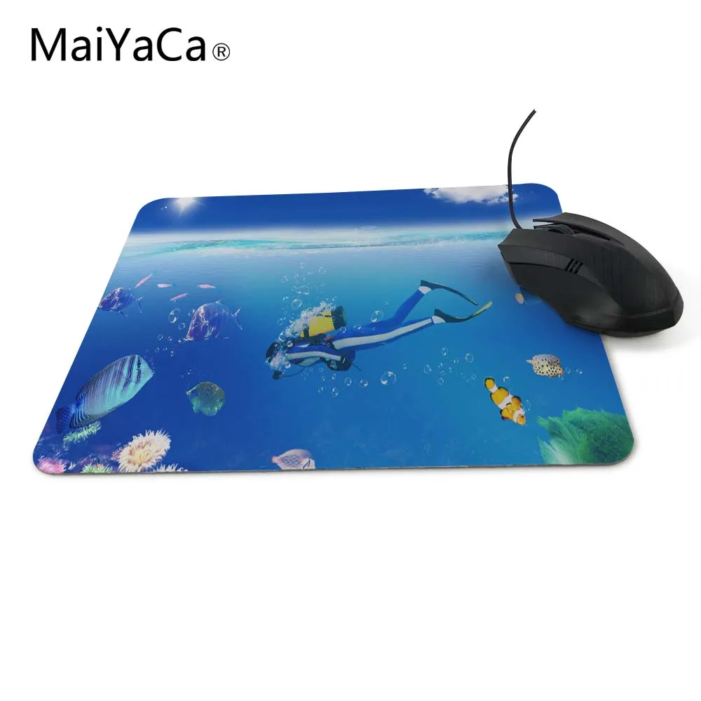 Photoshop Diver Submariner Design Mouse Pad For PC Laptop 22*18cm and 25*29cm Computer anti-skid table mat game pad