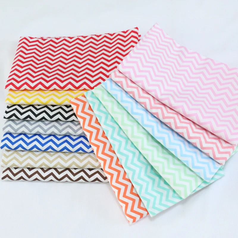 

160CM*50CM cotton cloth gray blue yellow aqua ORANGE 0.5 CM SLIM chevron zigzag fabric for DIY cushions quilting decoration