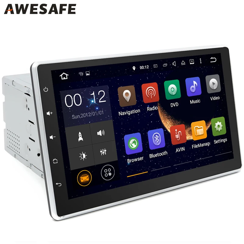 2 Din Car DVD GPS Radio Player 10.1" Large Screen Android Quad Core 3G