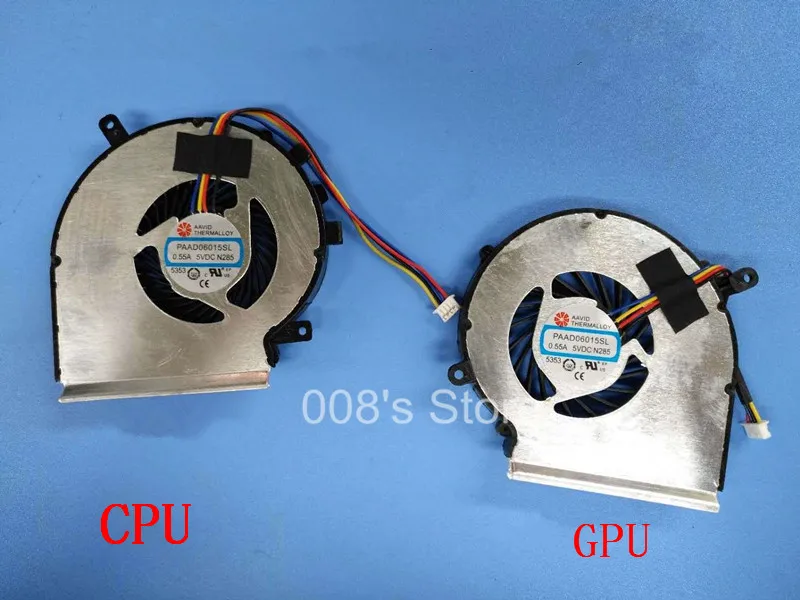 Новый Процессор GPU Радиатор вентилятора оэм 4 Пина для MSI GE72 GE62 PE60 PE70 GL62 GL72 GL62M ms-16j3