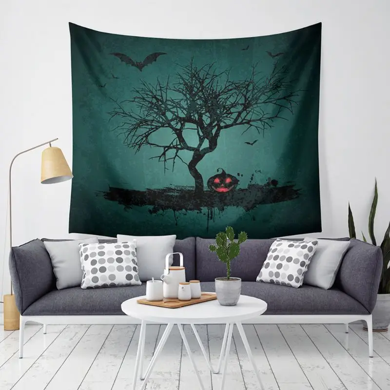 Halloween Tapestry Art Painting Decoration for Bedding Living Room Bedroom Dorm Decor 59× 51 Inches - Цвет: -5