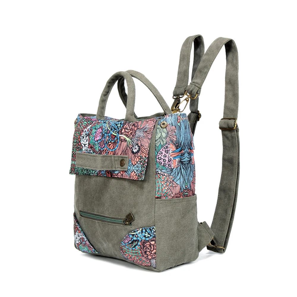 Женские тканевые ретро рюкзаки в национальном стиле для девочек подростков