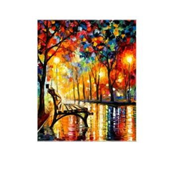 

Oil Canvas Magic Cube Round Diamond Rainy Night Diamond Painting Diamond Embroidery DIY Diamond Embroidery