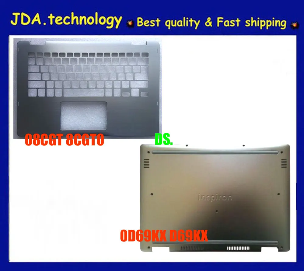 Новые/оригинальные чехлы для Dell Latitude 13MF 7368 7378 palmest верхний чехол Клавиатура рамка 08CGT0+ нижняя крышка Базовая крышка 0D69KX