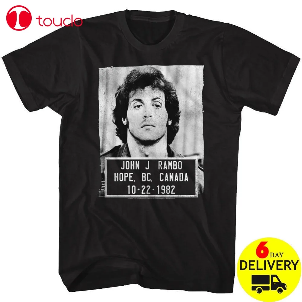 

Clothes Summer 2019 Rambo First Blood John J Rambo Mug Shot 10-22-1982 Adult T-Shirt For Men S-3Xl Hoodies