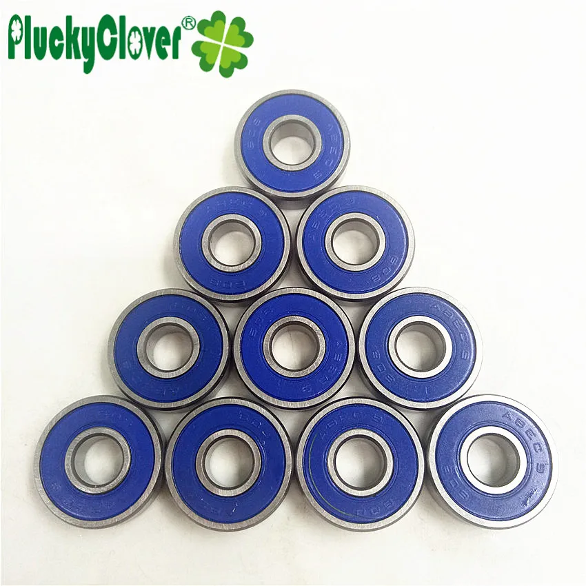 10pcs 608 Bearing Blue Faster Roller Skates Skateboard Bearings Abec9