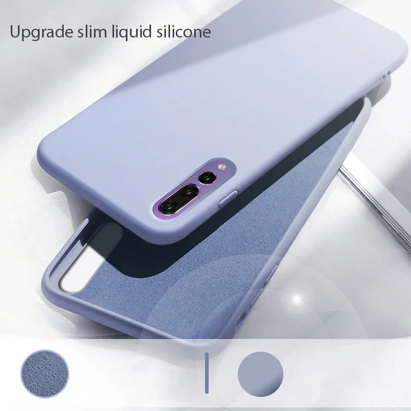 

Original Liquid Silicone Case For Huawei P30 P20 Lite P10 Plus P Smart 2019 Case Soft Cover Honor 7C Y7 Pro Y9 2019 Case Fundas