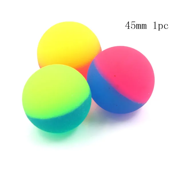 1pcs 42/45mm Cute Luminous Children Toy Ball Colored Boy Bouncing Ball Rubber Kids Sport Games Elastic Jumping Balls Outdoor toy 3