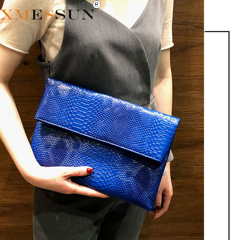 

2019 New Clutch Bag Folding Envelope Bag Female European And American Trend Snake Pattern Hand Wild Party Bag Drop shipping F47