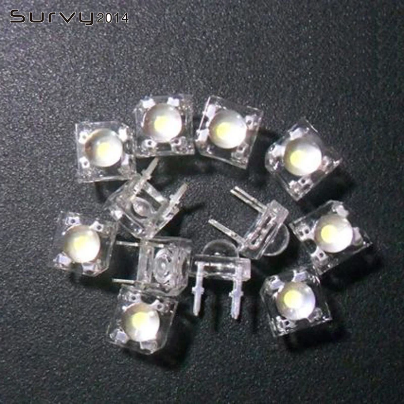 5 x LED 5mm Dome Superflux Cool Clear White Piranha LEDs Car Lights Super Flux